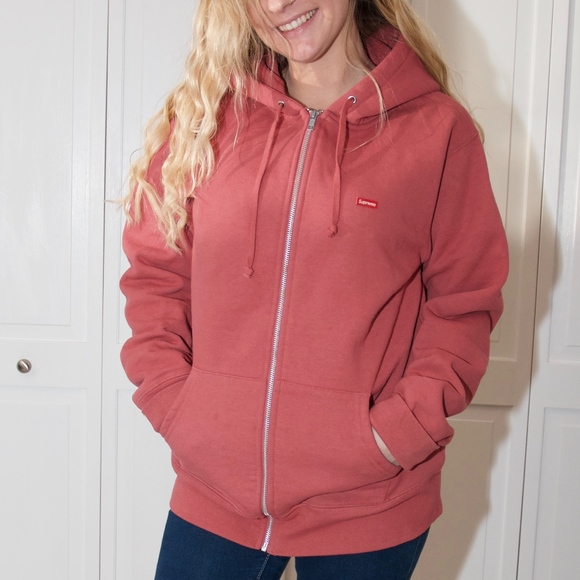 salmon supreme hoodie